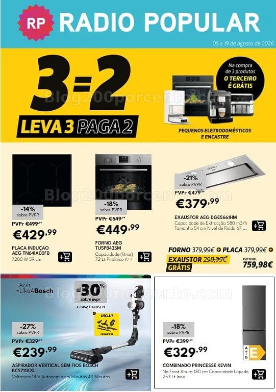 Antevisão Folheto RADIO POPULAR Promoções de 5 a 19 agosto